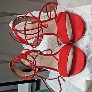 Aldo RED Marilyn High Heeled Sandal Size 8